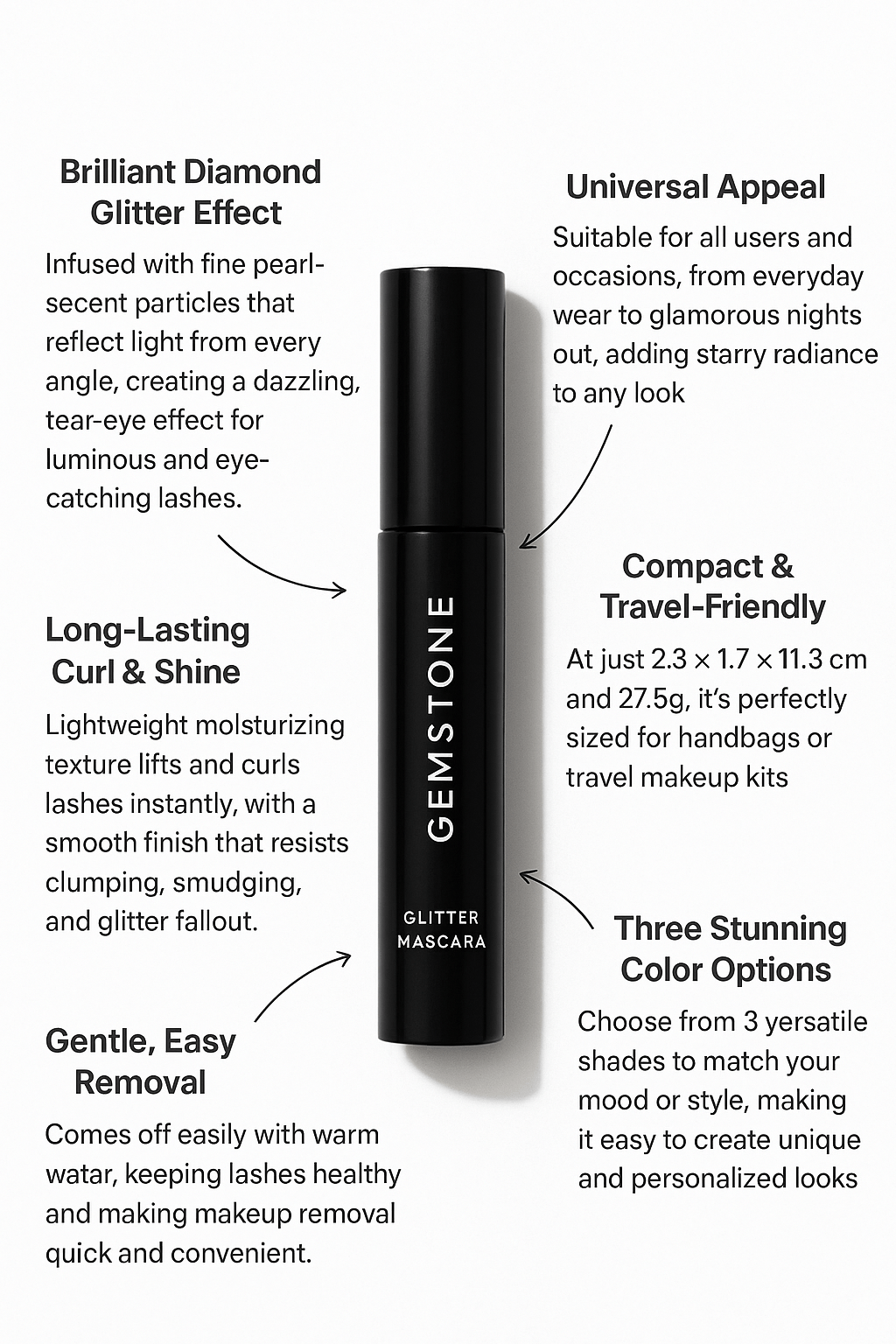 ( 1 + 1 FREE ) Gemstone Glitter Mascara - Pure Cycle