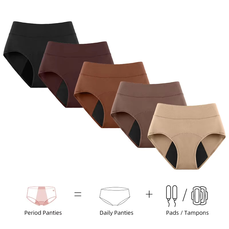 Women's Comfortable Menstrual Panties - Absorbent Leak-Proof Cotton Underwear for Periods