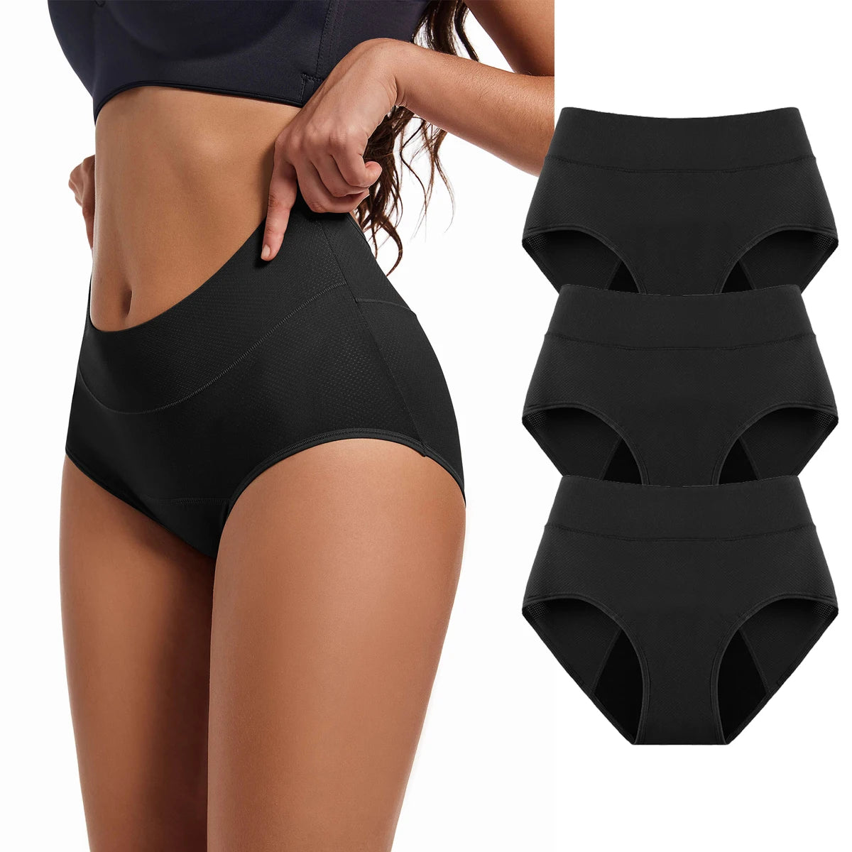 Women's Comfortable Menstrual Panties - Absorbent Leak-Proof Cotton Underwear for Periods