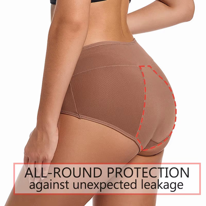 Women's Comfortable Menstrual Panties - Absorbent Leak-Proof Cotton Underwear for Periods